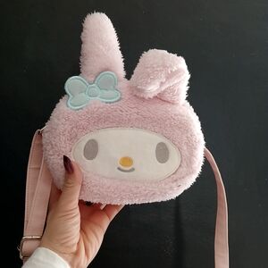Sanrio Pink Plush Accessory with White Label